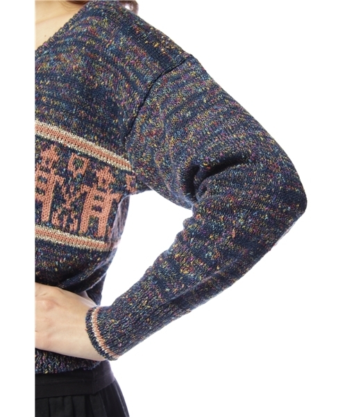 Kastane（カスタネ）の「民族柄PO（ニット/セーター・レディース・ベージュ/ネイビー/ピンク・FREE）」の5枚目の写真