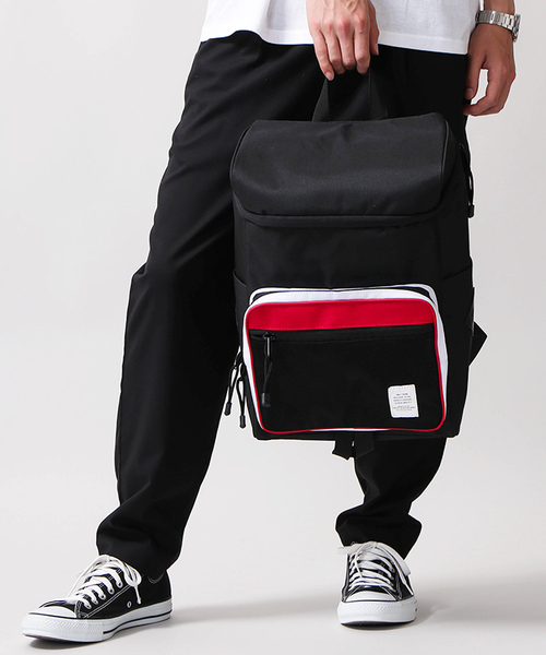 WEGO（ウィゴー）の「WEGO/メッシュコンビバケットデイパック（バックパック/リュック・メンズ・ピンク/ブラック/ホワイト/その他4/その他1/その他2/その他3・FREE）」の5枚目の写真