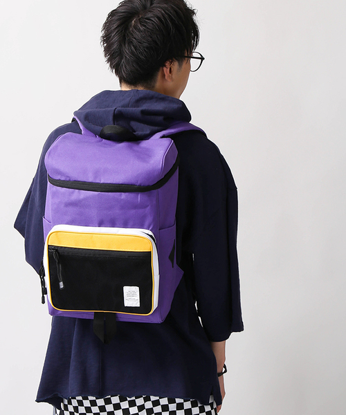 WEGO（ウィゴー）の「WEGO/メッシュコンビバケットデイパック（バックパック/リュック・メンズ・ピンク/ブラック/ホワイト/その他4/その他1/その他2/その他3・FREE）」の7枚目の写真