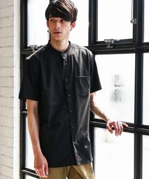 green label relaxing | [ウォッシャブル] KC WSBL/TRO バンドカラー S/SL シャツ ◆(シャツ/ブラウス)