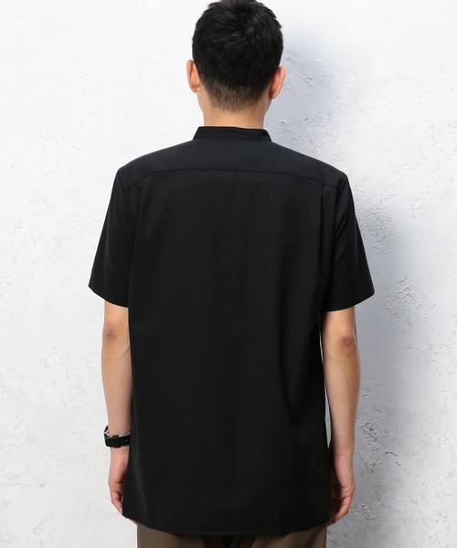 green label relaxing（グリーンレーベルリラクシング）の「[ウォッシャブル] KC WSBL/TRO バンドカラー S/SL シャツ ◆（シャツ/ブラウス・メンズ・ブラック/ライトグレー・SMALL/MEDIUM/LARGE）」の12枚目の写真