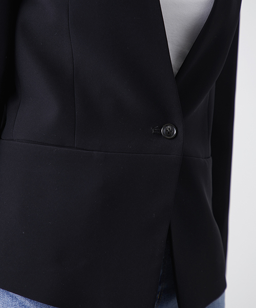 STUDIOUS(ステュディオス)の「ダブルクロスカラーレスジャケット(テーラードジャケット・レディース・ブラック/ネイビー/グレイッシュベージュ・0/1)」の12枚目の写真