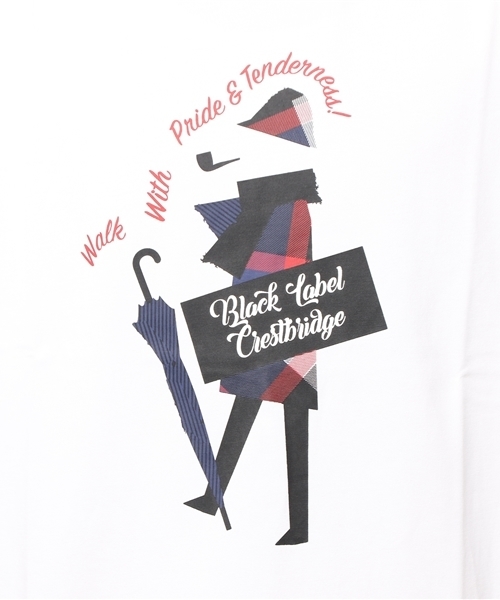 BLACK LABEL CRESTBRIDGE(ブラックレーベル・クレストブリッジ)の「ジェントルマンプリントT(Tシャツ/カットソー・メンズ・オフホワイト・L/S/M/X-SMALL)」の6枚目の写真