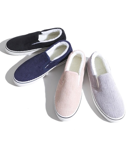 WEGO(ウィゴー)の「WEGO/コーデュロイボアスリッポン(スリッポン・レディース・ブラック/グレー/ネイビー/ベージュ・LARGE/MEDIUM)」の15枚目の写真