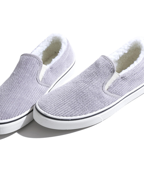 WEGO(ウィゴー)の「WEGO/コーデュロイボアスリッポン(スリッポン・レディース・ブラック/グレー/ネイビー/ベージュ・LARGE/MEDIUM)」の14枚目の写真