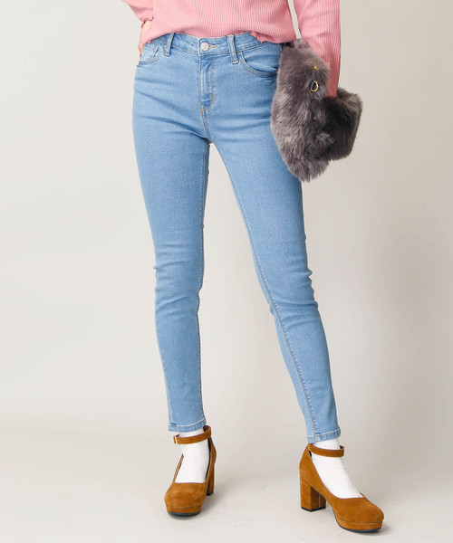 WEGO(ウィゴー)の「WEGO/ハイウエストスーパーフィットスキニーデニムパンツ(デニムパンツ・レディース・インディゴブルー/ライトインディゴブルー/ダークインディゴブルー・SMALL/MEDIUM/LARGE)」の3枚目の写真