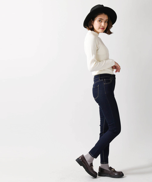 WEGO(ウィゴー)の「WEGO/ハイウエストスーパーフィットスキニーデニムパンツ(デニムパンツ・レディース・インディゴブルー/ライトインディゴブルー/ダークインディゴブルー・SMALL/MEDIUM/LARGE)」の5枚目の写真