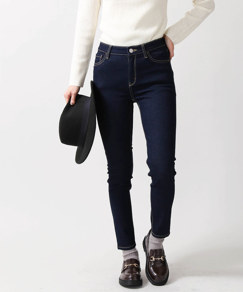 WEGO(ウィゴー)の「WEGO/ハイウエストスーパーフィットスキニーデニムパンツ(デニムパンツ・レディース・インディゴブルー/ライトインディゴブルー/ダークインディゴブルー・SMALL/MEDIUM/LARGE)」の12枚目の写真