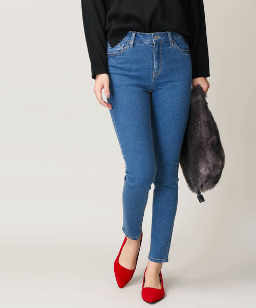 WEGO(ウィゴー)の「WEGO/ハイウエストスーパーフィットスキニーデニムパンツ(デニムパンツ・レディース・インディゴブルー/ライトインディゴブルー/ダークインディゴブルー・SMALL/MEDIUM/LARGE)」の10枚目の写真