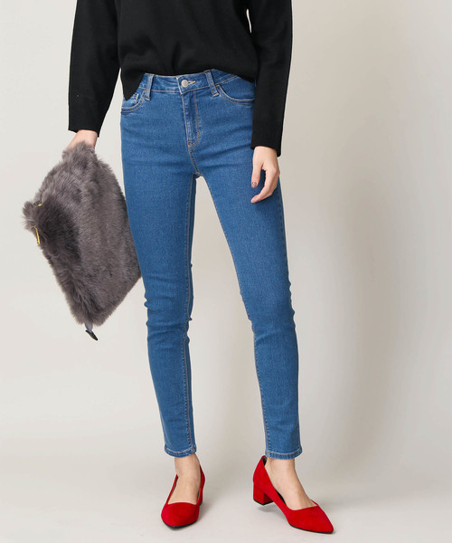 WEGO(ウィゴー)の「WEGO/ハイウエストスーパーフィットスキニーデニムパンツ(デニムパンツ・レディース・インディゴブルー/ライトインディゴブルー/ダークインディゴブルー・SMALL/MEDIUM/LARGE)」の14枚目の写真