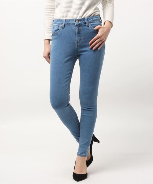 WEGO(ウィゴー)の「WEGO/ハイウエストスーパーフィットスキニーデニムパンツ(デニムパンツ・レディース・インディゴブルー/ライトインディゴブルー/ダークインディゴブルー・SMALL/MEDIUM/LARGE)」の8枚目の写真