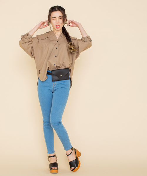 WEGO(ウィゴー)の「WEGO/ハイウエストスーパーフィットスキニーデニムパンツ(デニムパンツ・レディース・インディゴブルー/ライトインディゴブルー/ダークインディゴブルー・SMALL/MEDIUM/LARGE)」の20枚目の写真