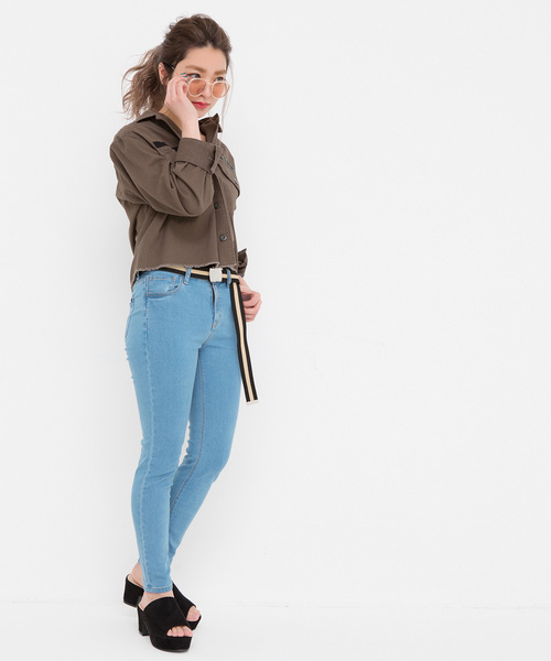 WEGO(ウィゴー)の「WEGO/ハイウエストスーパーフィットスキニーデニムパンツ(デニムパンツ・レディース・インディゴブルー/ライトインディゴブルー/ダークインディゴブルー・SMALL/MEDIUM/LARGE)」の18枚目の写真