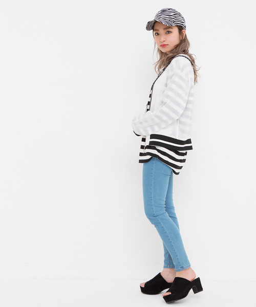 WEGO(ウィゴー)の「WEGO/ハイウエストスーパーフィットスキニーデニムパンツ(デニムパンツ・レディース・インディゴブルー/ライトインディゴブルー/ダークインディゴブルー・SMALL/MEDIUM/LARGE)」の17枚目の写真