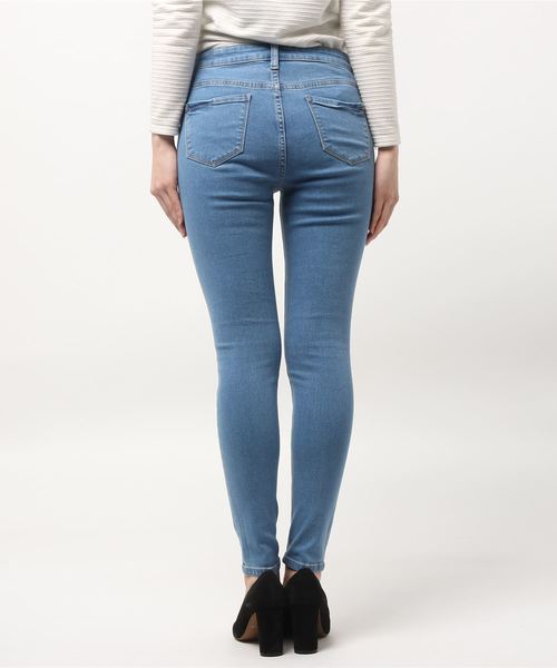 WEGO(ウィゴー)の「WEGO/ハイウエストスーパーフィットスキニーデニムパンツ(デニムパンツ・レディース・インディゴブルー/ライトインディゴブルー/ダークインディゴブルー・SMALL/MEDIUM/LARGE)」の6枚目の写真