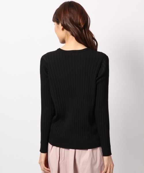 BLISS POINT(ブリスポイント)の「【UVカット】レーヨンブレンドリブクルーニット/779749(ニット/セーター・レディース・シルバー/ブラック/ホワイト/グリーン/イエロー・MEDIUM/LARGE)」の13枚目の写真