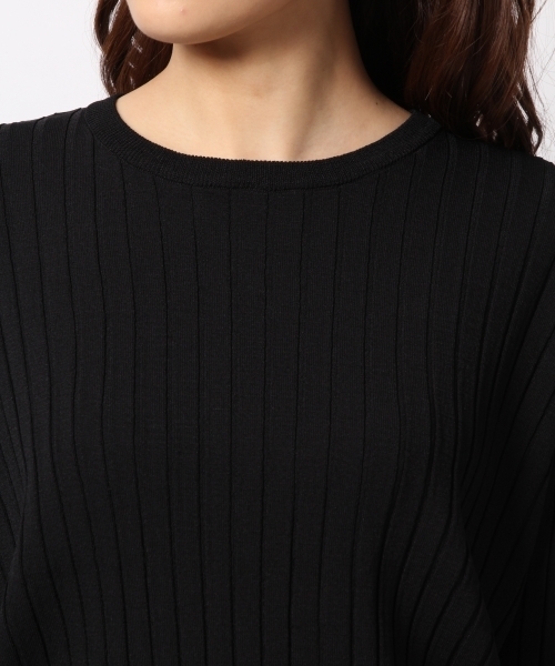 BLISS POINT(ブリスポイント)の「【UVカット】レーヨンブレンドリブクルーニット/779749(ニット/セーター・レディース・シルバー/ブラック/ホワイト/グリーン/イエロー・MEDIUM/LARGE)」の14枚目の写真