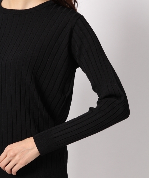 BLISS POINT(ブリスポイント)の「【UVカット】レーヨンブレンドリブクルーニット/779749(ニット/セーター・レディース・シルバー/ブラック/ホワイト/グリーン/イエロー・MEDIUM/LARGE)」の15枚目の写真