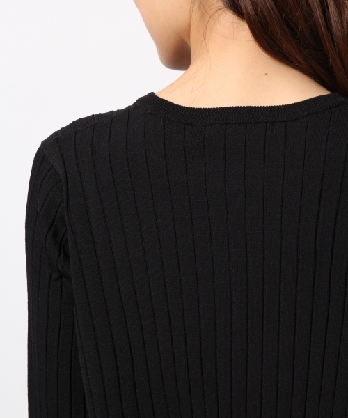 BLISS POINT(ブリスポイント)の「【UVカット】レーヨンブレンドリブクルーニット/779749(ニット/セーター・レディース・シルバー/ブラック/ホワイト/グリーン/イエロー・MEDIUM/LARGE)」の18枚目の写真
