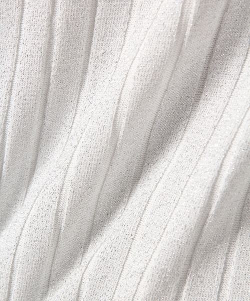 BLISS POINT(ブリスポイント)の「【UVカット】レーヨンブレンドリブクルーニット/779749(ニット/セーター・レディース・シルバー/ブラック/ホワイト/グリーン/イエロー・MEDIUM/LARGE)」の19枚目の写真