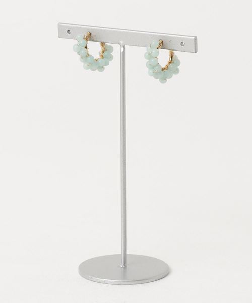 TONE SELECT GOODS（トーンセレクトグッズ）の「【marinaJEWELRY】Amazonite pave earring（イヤリング・レディース・ブルー・FREE）」の4枚目の写真