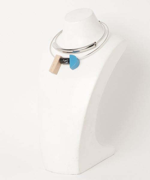 SLY（スライ）の「W HOOP N/C（ネックレス・レディース・イエロー/ターコイズブルー・FREE）」の3枚目の写真