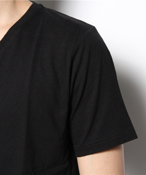 WEGO（ウィゴー）の「WEGO/スラブVネックTee（S）（Tシャツ/カットソー・メンズ・ホワイト/ブラック/杢グレー/サックスブルー/ライトピンク/ワイン/アイボリー/グリーン・SMALL/MEDIUM/LARGE）」の13枚目の写真