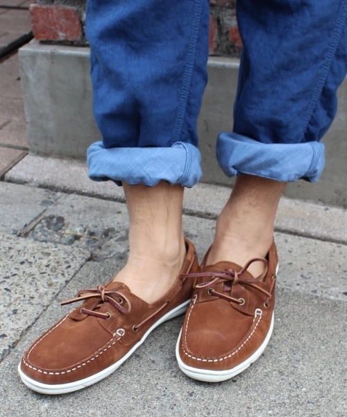 JOURNAL STANDARD（ジャーナルスタンダード）の「DANASSA DECK SHOES / ダナッサ: 2EYE DECK SHOES / デッキシューズ #（モカシン/デッキシューズ・メンズ・ネイビー/ライトグレー/チョコ/キャメル/ライトイエロー/クリアブルー/Red・43/40/41/42）」の3枚目の写真