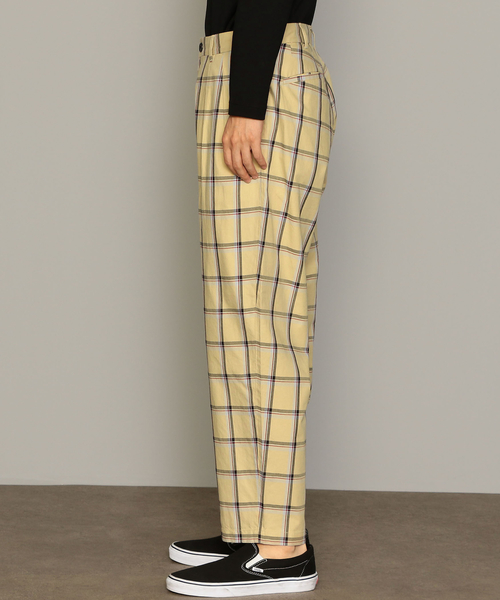 green label relaxing（グリーンレーベルリラクシング）の「CM KINLOCH ANDERSON タータンチェック ワイド テーパード パンツ（その他パンツ・メンズ・ブラック/ベージュ・MEDIUM/X-SMALL/LARGE/SMALL）」の9枚目の写真