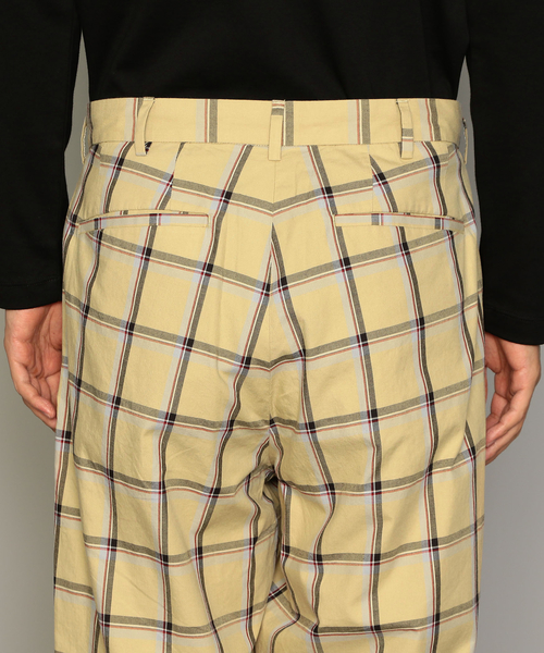 green label relaxing（グリーンレーベルリラクシング）の「CM KINLOCH ANDERSON タータンチェック ワイド テーパード パンツ（その他パンツ・メンズ・ブラック/ベージュ・MEDIUM/X-SMALL/LARGE/SMALL）」の6枚目の写真