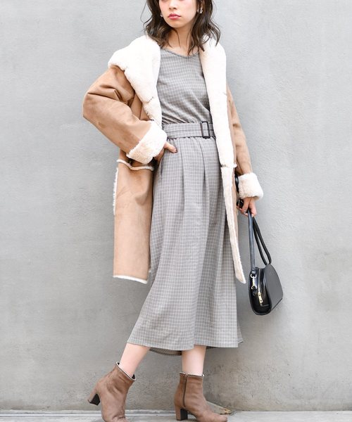 natural couture（ナチュラルクチュール）の「前後2WAYレディワンピース（ワンピース・レディース・ブラック/ブラウン/マスタード/その他1/その他2/ピンク系その他・FREE）」の6枚目の写真