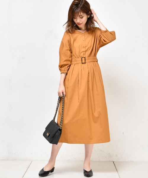 natural couture（ナチュラルクチュール）の「前後2WAYレディワンピース（ワンピース・レディース・ブラック/ブラウン/マスタード/その他1/その他2/ピンク系その他・FREE）」の15枚目の写真