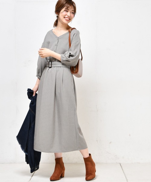 natural couture（ナチュラルクチュール）の「前後2WAYレディワンピース（ワンピース・レディース・ブラック/ブラウン/マスタード/その他1/その他2/ピンク系その他・FREE）」の17枚目の写真