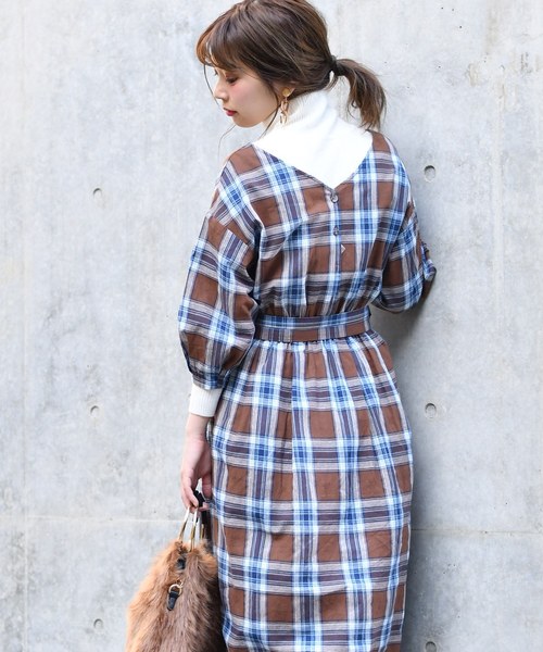 natural couture（ナチュラルクチュール）の「前後2WAYレディワンピース（ワンピース・レディース・ブラック/ブラウン/マスタード/その他1/その他2/ピンク系その他・FREE）」の7枚目の写真