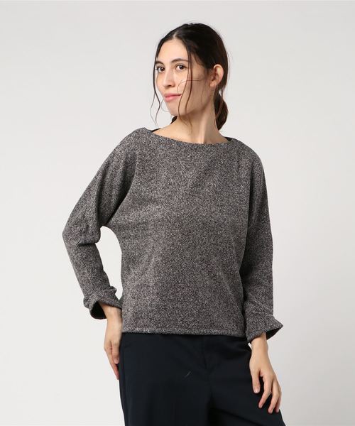 RIVE DROITE(リヴドロワ)の「ミニリング起毛カットソー(Tシャツ/カットソー・レディース・ブラック/オフホワイト・FREE)」の6枚目の写真