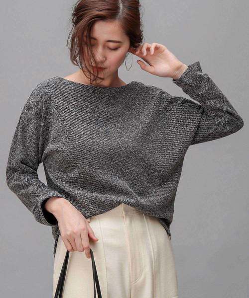 RIVE DROITE(リヴドロワ)の「ミニリング起毛カットソー(Tシャツ/カットソー・レディース・ブラック/オフホワイト・FREE)」の10枚目の写真