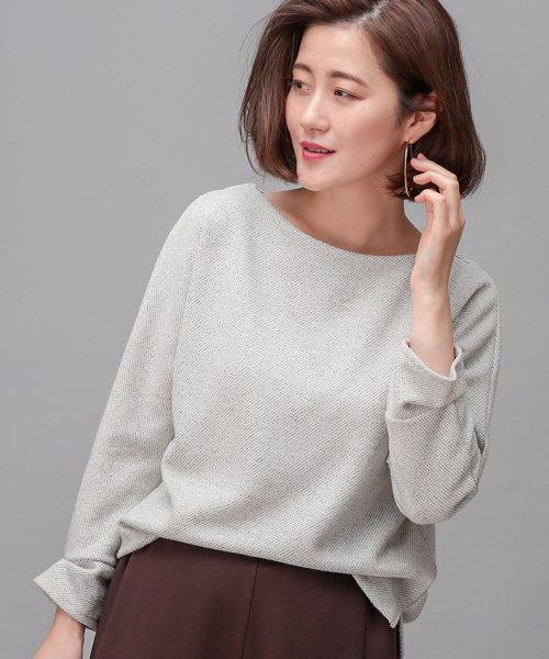 RIVE DROITE(リヴドロワ)の「ミニリング起毛カットソー(Tシャツ/カットソー・レディース・ブラック/オフホワイト・FREE)」の11枚目の写真