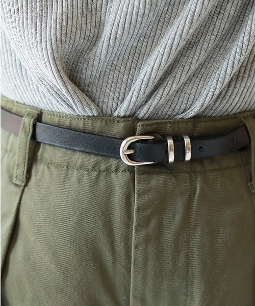 TODAYFUL（トゥデイフル）の「スリムレザーベルト（ベルト・レディース・ブラック/ダークブラウン・FREE）」の9枚目の写真