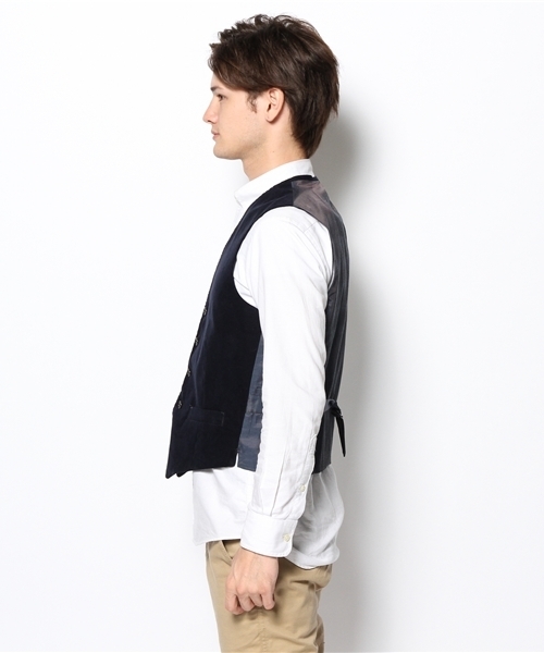 green label relaxing（グリーンレーベルリラクシング）の「□CORD ベスト（ベスト・メンズ・ワインレッド/オリーブ/ネイビー・SMALL/MEDIUM/LARGE）」の5枚目の写真