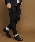 MR.OLIVE | 【セットアップ対応】RETORO POLYESTER TWILL / ベルト付き ワイド テーパード パンツ(ナチュラルストレッチ パンツ)(西裝休閒褲)