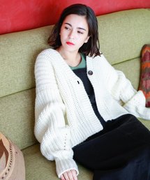 niko and... | ローゲージ抜き襟カーディガン(カーディガン/ボレロ)