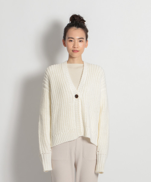 niko and...（ニコアンド）の「ローゲージ抜き襟カーディガン（カーディガン/ボレロ・レディース・ライトブルー/ネイビー/オフホワイト・MEDIUM/LARGE）」の8枚目の写真