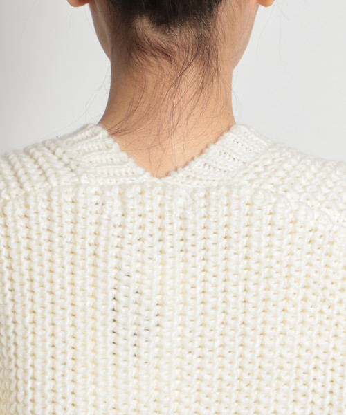 niko and...（ニコアンド）の「ローゲージ抜き襟カーディガン（カーディガン/ボレロ・レディース・ライトブルー/ネイビー/オフホワイト・MEDIUM/LARGE）」の12枚目の写真