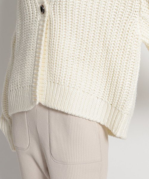 niko and...（ニコアンド）の「ローゲージ抜き襟カーディガン（カーディガン/ボレロ・レディース・ライトブルー/ネイビー/オフホワイト・MEDIUM/LARGE）」の14枚目の写真