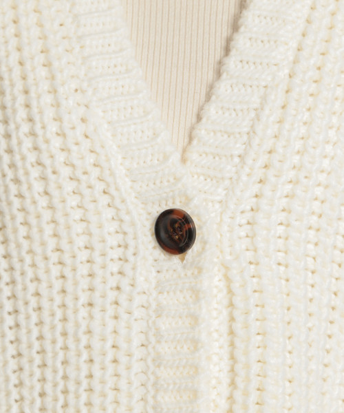 niko and...（ニコアンド）の「ローゲージ抜き襟カーディガン（カーディガン/ボレロ・レディース・ライトブルー/ネイビー/オフホワイト・MEDIUM/LARGE）」の15枚目の写真