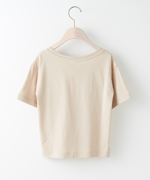 DISCOAT（ディスコート）の「【キッズ】USコットンミニロゴ刺繍Tシャツ（Tシャツ/カットソー・キッズ・ブラック/ベージュ/オフホワイト/ブラック系その他・120/130/140）」の6枚目の写真