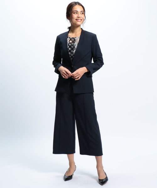 NARACAMICIE（ナラカミーチェ）の「《セットアップスーツ対応》エラシックマイヤーワイドパンツ（その他パンツ・レディース・ホワイト/ベージュ/ネイビー・SMALL/MEDIUM/LARGE）」の13枚目の写真