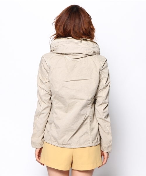 goa（ゴア）の「クロゼットフードJK（ミリタリージャケット・レディース・モカ/ベージュ/カーキ・FREE）」の6枚目の写真