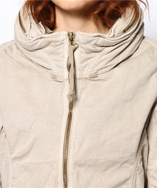 goa（ゴア）の「クロゼットフードJK（ミリタリージャケット・レディース・モカ/ベージュ/カーキ・FREE）」の7枚目の写真