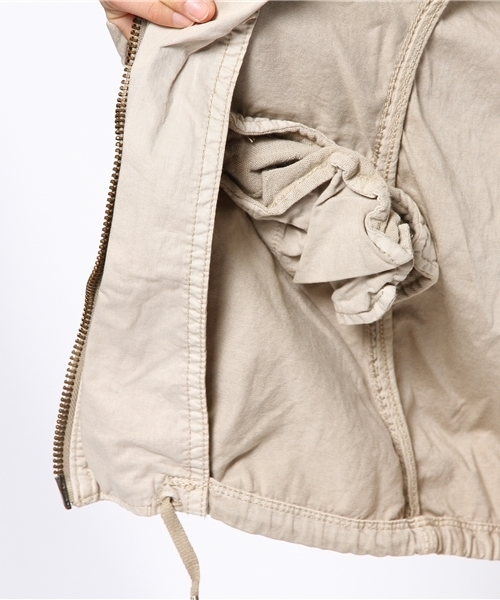 goa（ゴア）の「クロゼットフードJK（ミリタリージャケット・レディース・モカ/ベージュ/カーキ・FREE）」の11枚目の写真